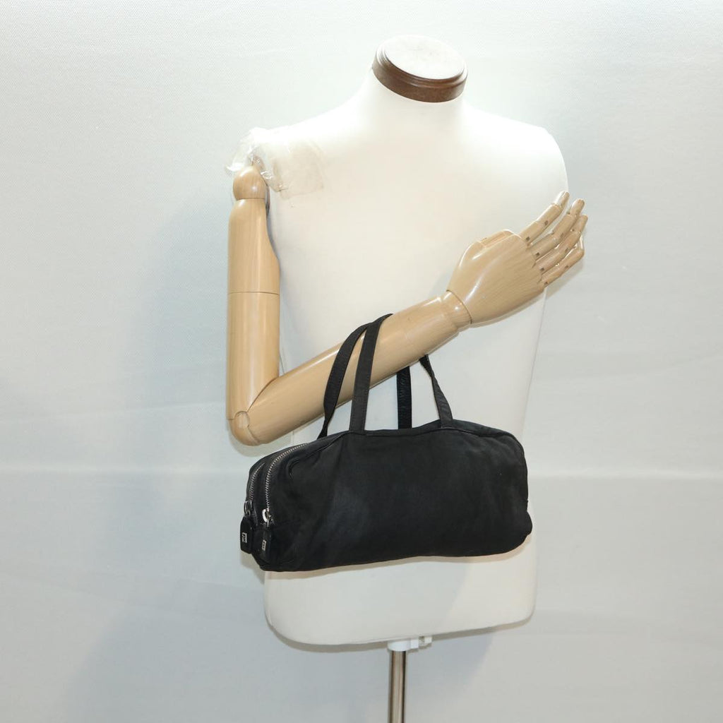 FENDI Hand Bag Canvas Black yb063