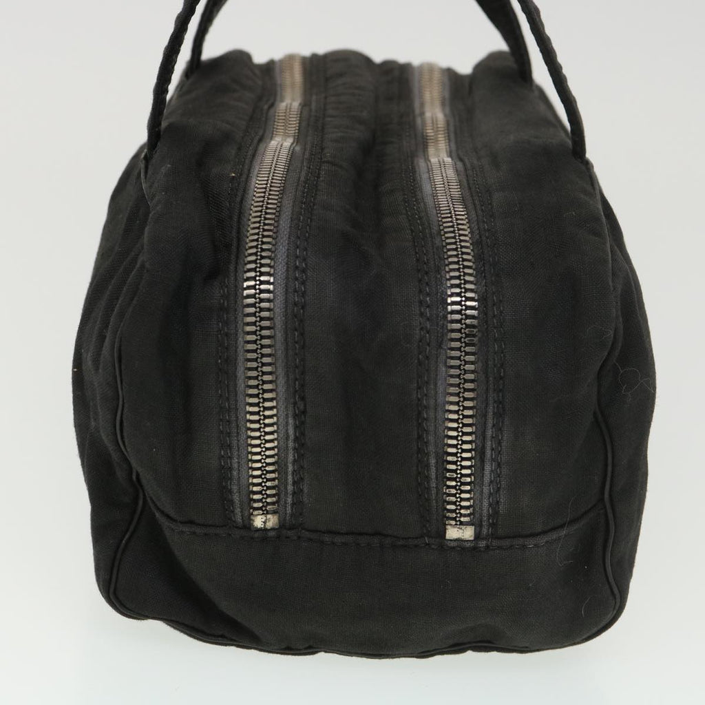 FENDI Hand Bag Canvas Black yb063