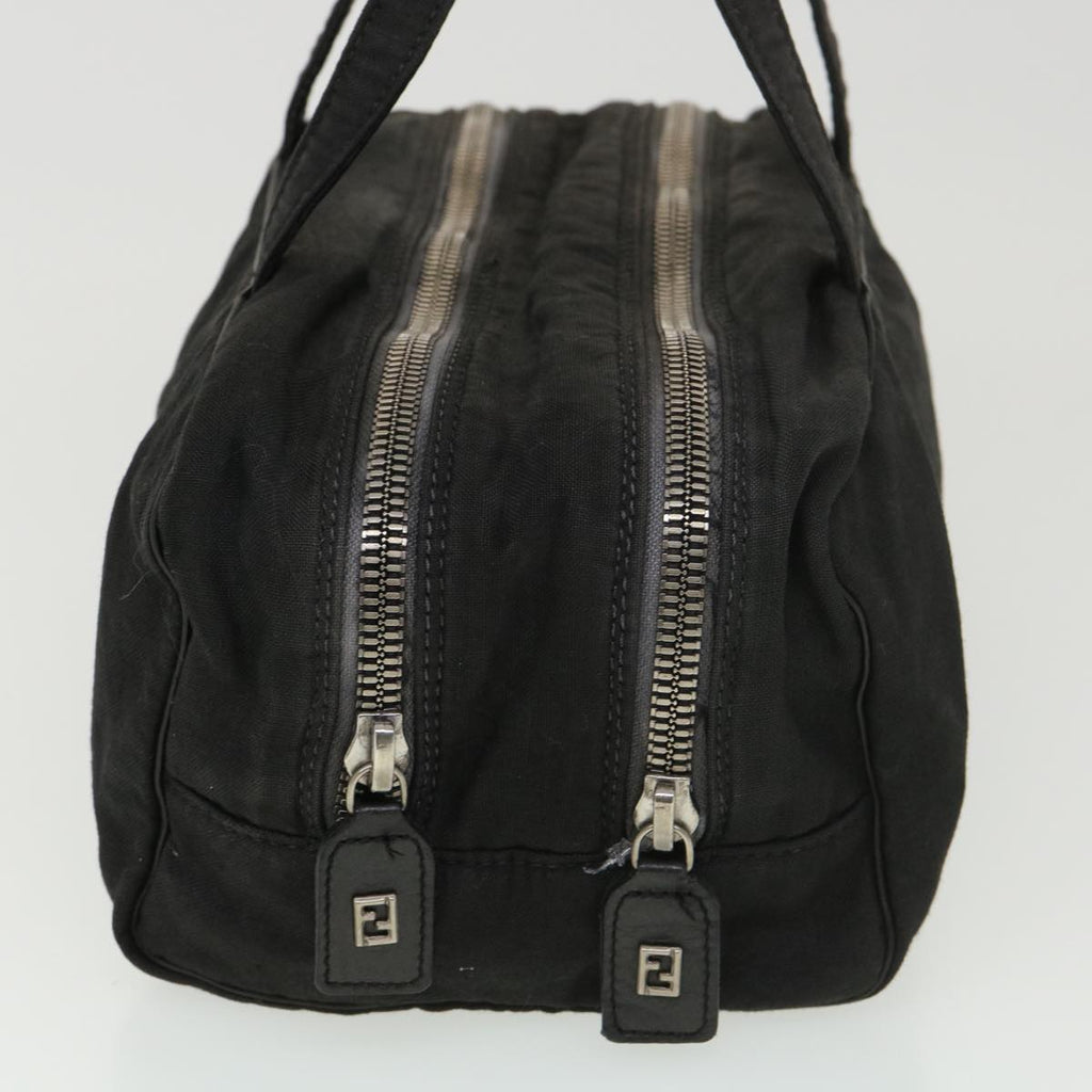 FENDI Hand Bag Canvas Black yb063