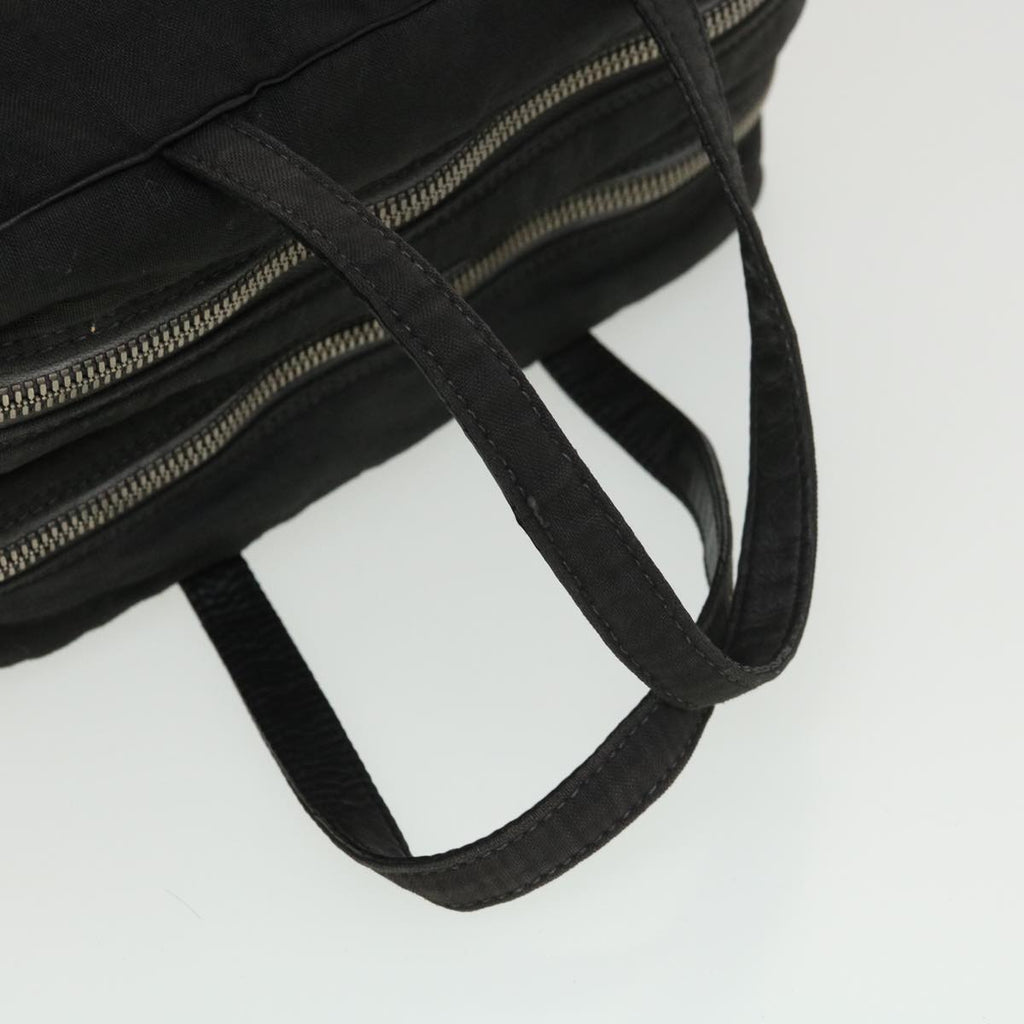 FENDI Hand Bag Canvas Black yb063