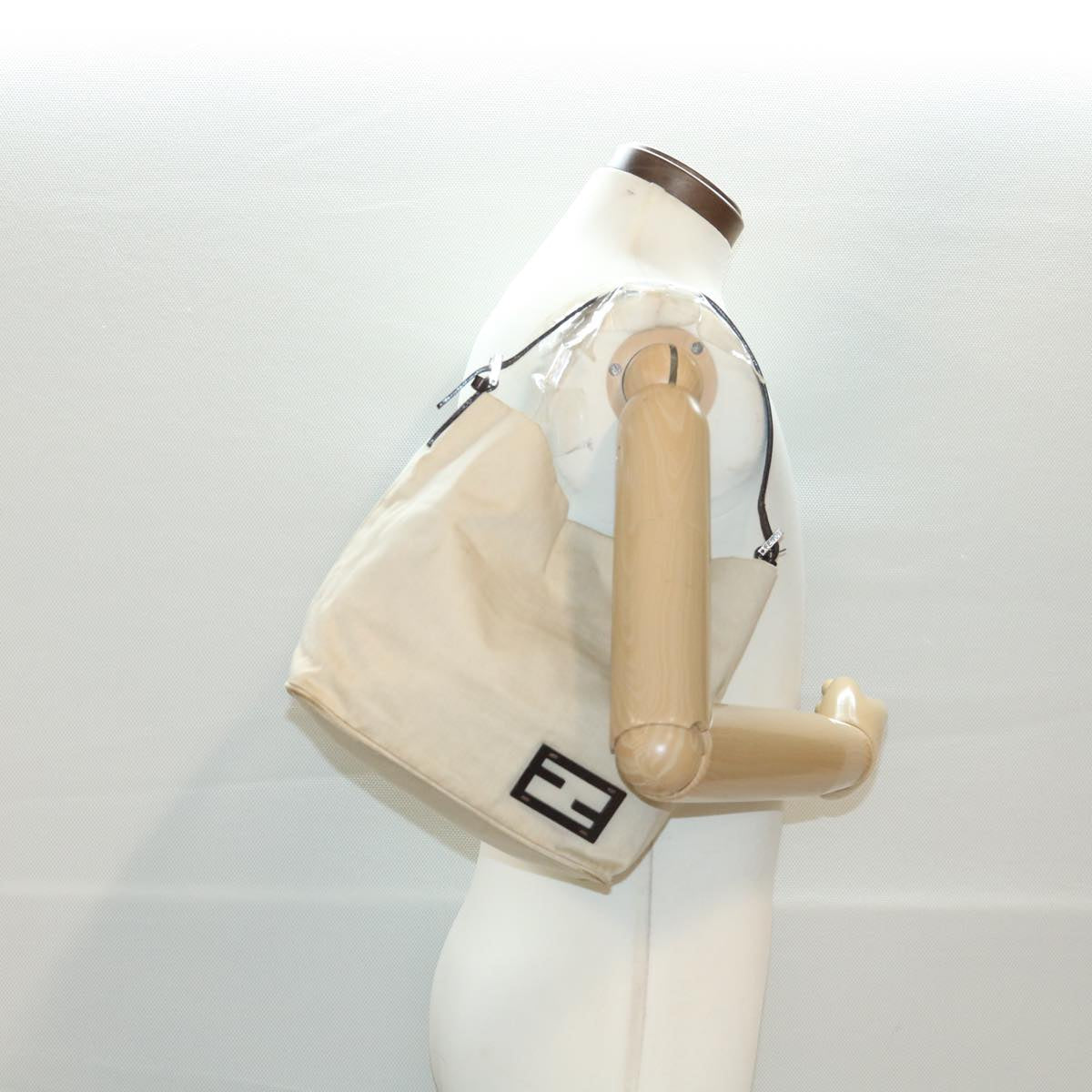 FENDI Shoulder Bag Canvas Beige 2262-26637-008 yb066