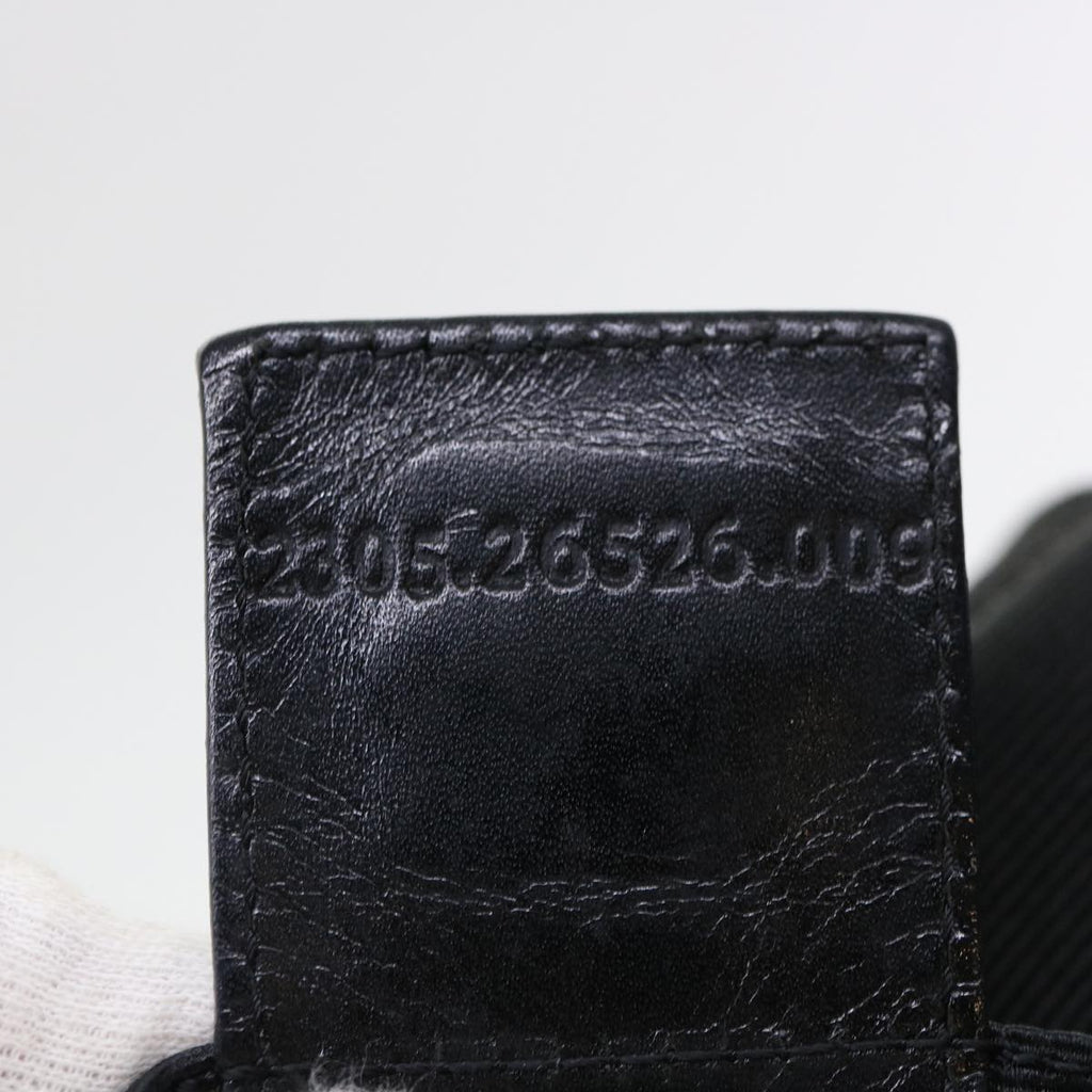 FENDI Hand Bag Nylon Black Brown yb084