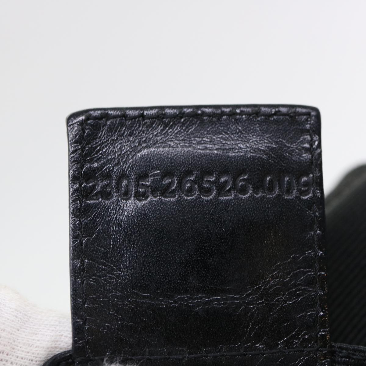 FENDI Hand Bag Nylon Black Brown yb084