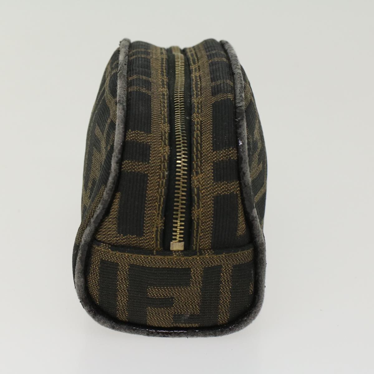 FENDI Zucca Canvas Pouch Black Brown yb178