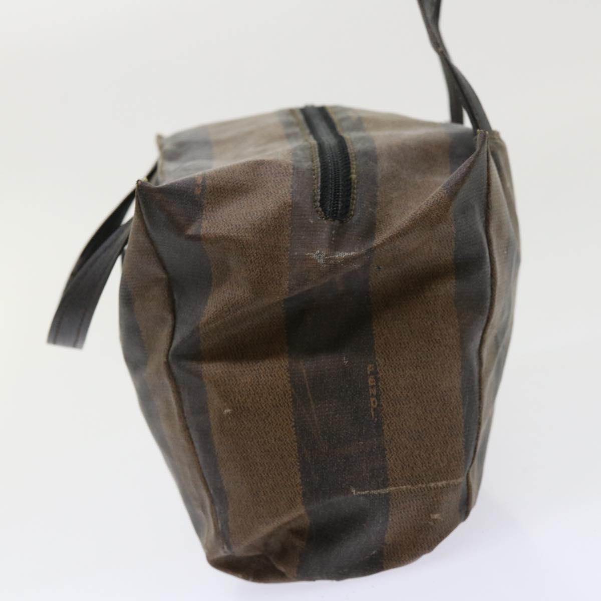 FENDI Pequin Zucchino Canvas Pouch Boston Bag Nylon 4Set Brown Black yb255