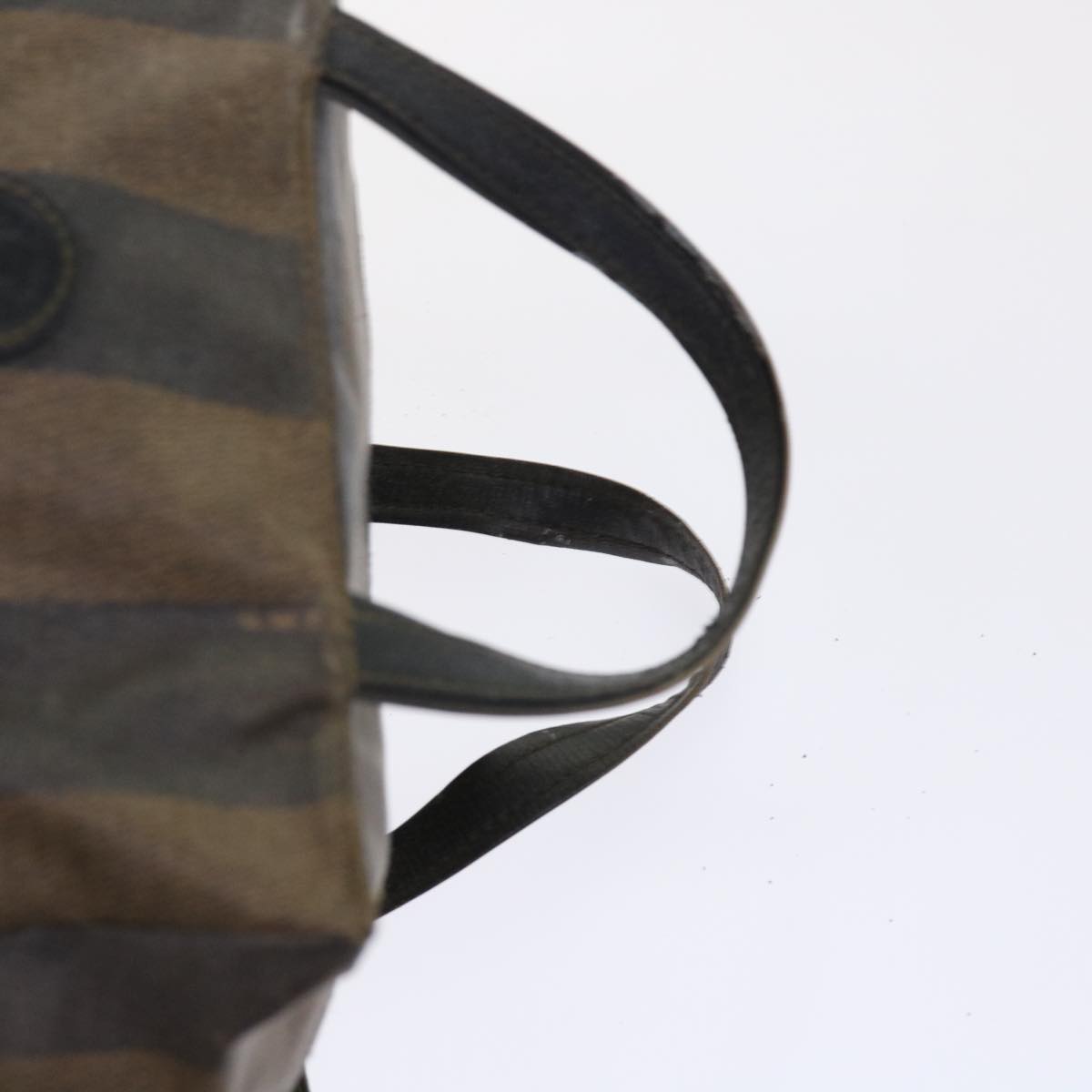 FENDI Pequin Zucchino Canvas Pouch Boston Bag Nylon 4Set Brown Black yb255