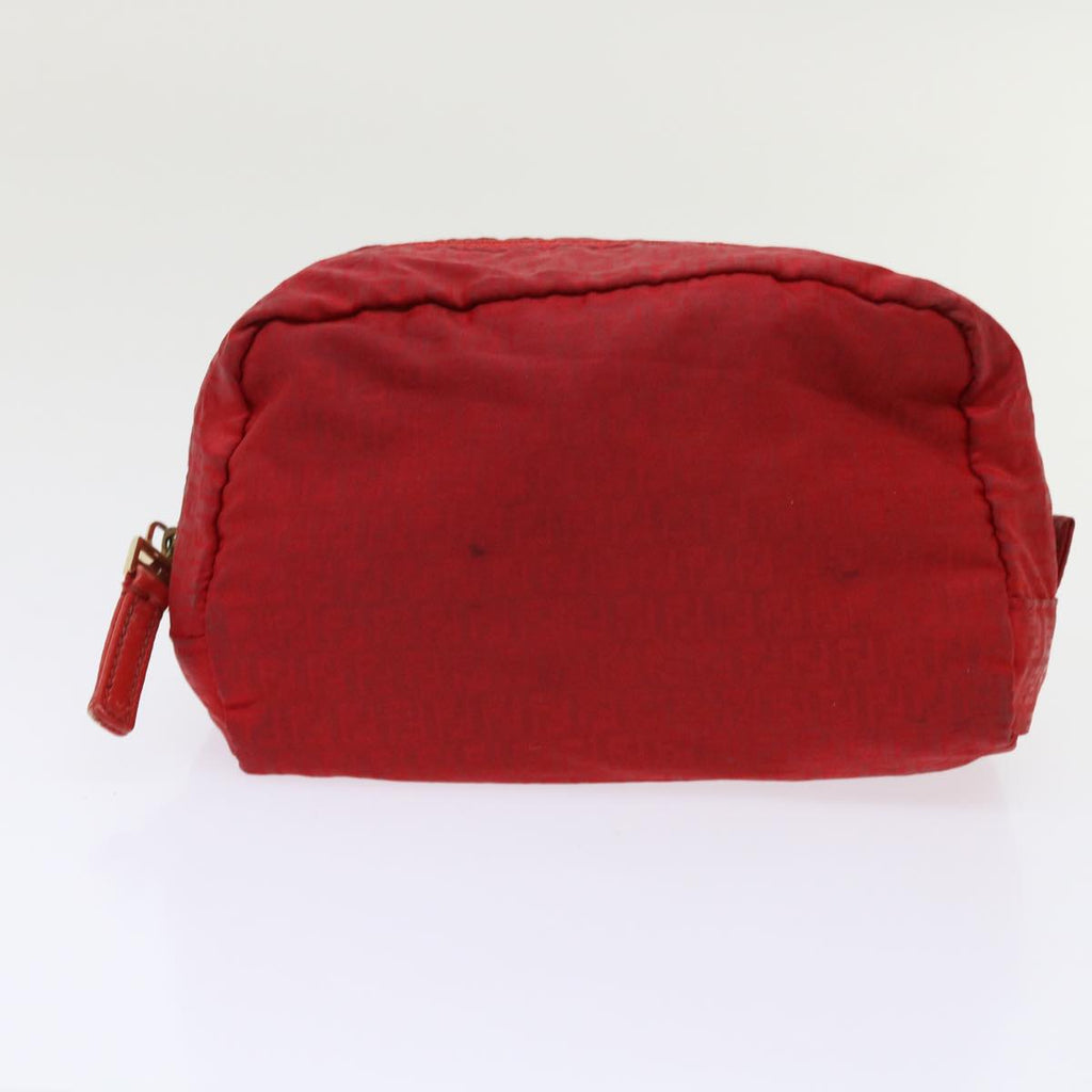 FENDI Pequin Zucchino Canvas Pouch Boston Bag Nylon 4Set Brown Black yb255