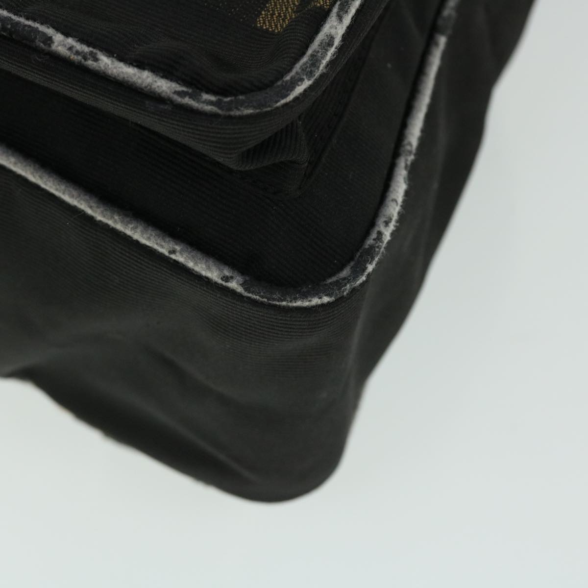 FENDI Backpack Nylon Black Brown yb325