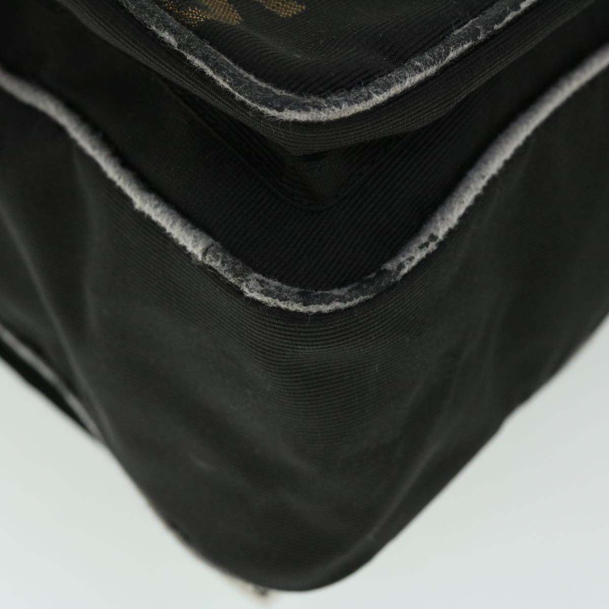 FENDI Backpack Nylon Black Brown yb325