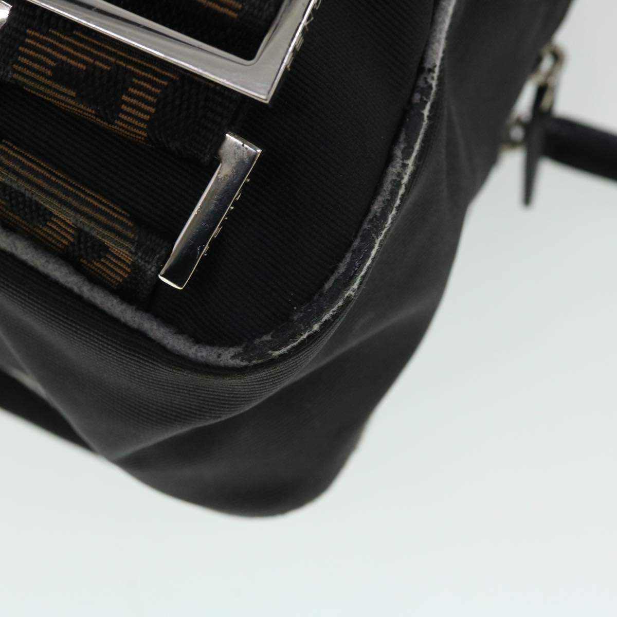 FENDI Backpack Nylon Black Brown yb325