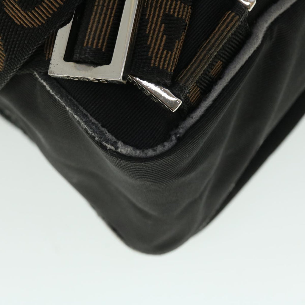 FENDI Backpack Nylon Black Brown yb325