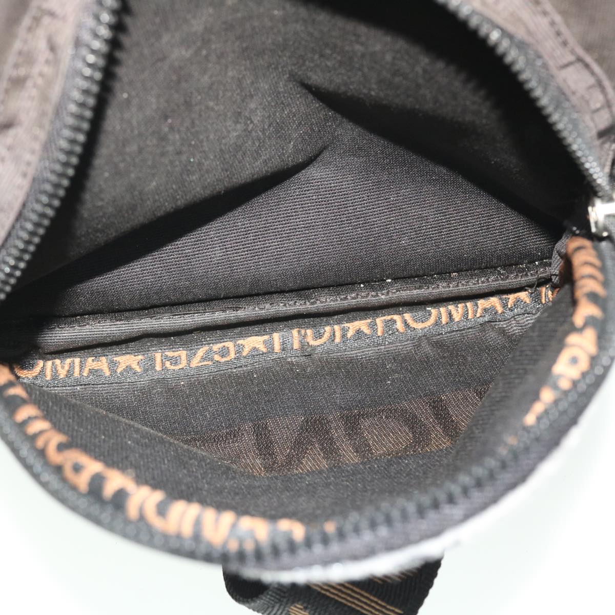 FENDI Backpack Nylon Black Brown yb325