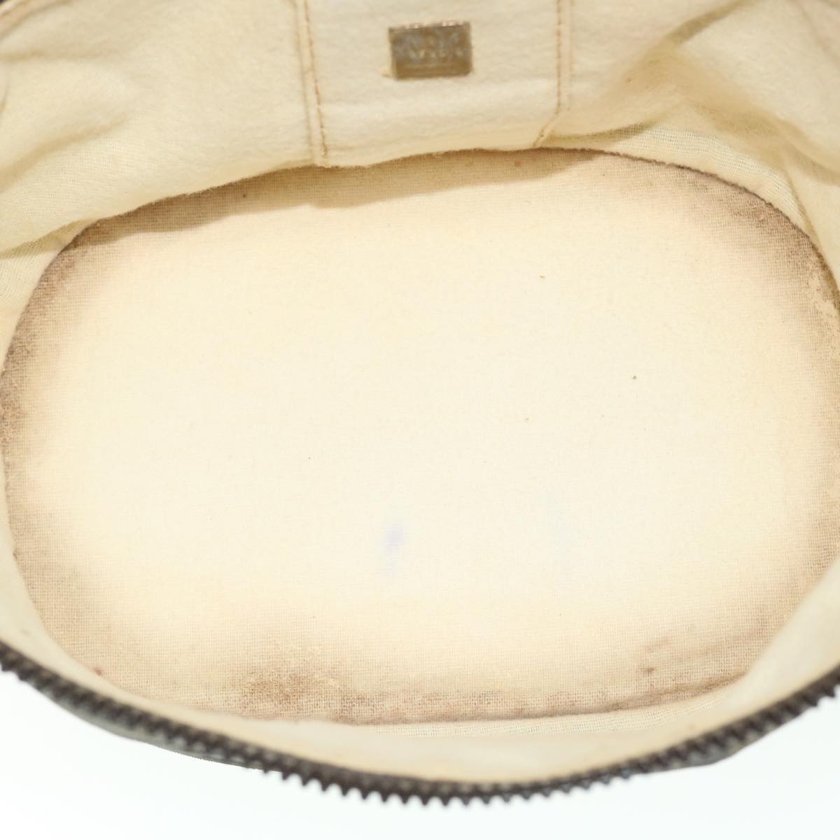 FENDI Zucca Canvas Vanity Cosmetic Pouch Nylon Brown Black yb336