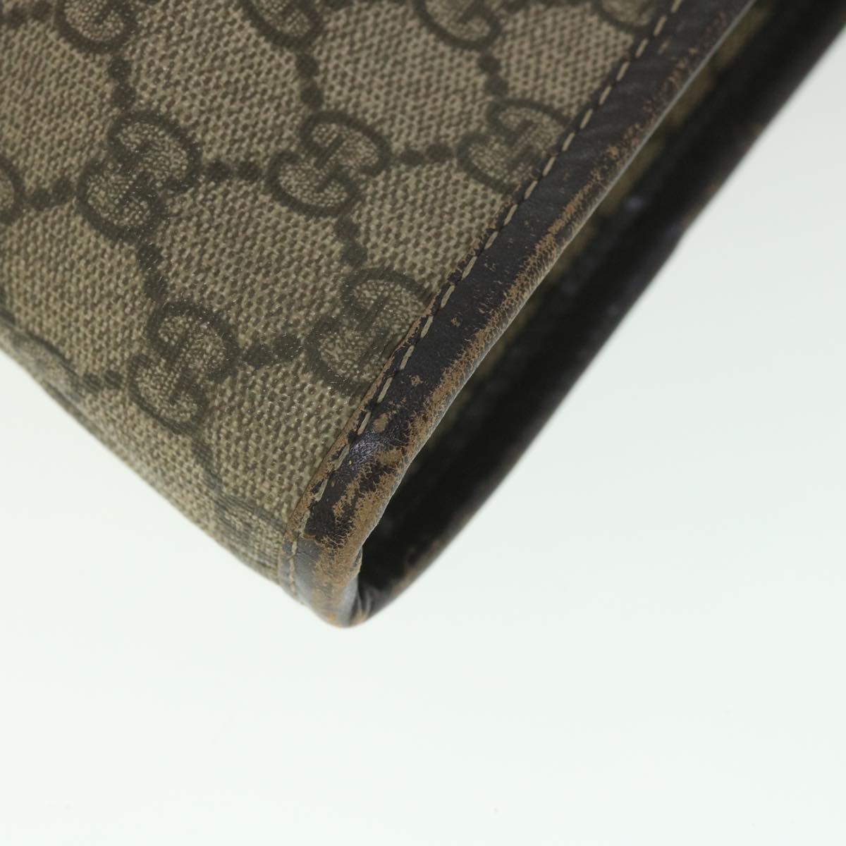 GUCCI GG Supreme Tote Bag PVC Leather Beige 211137 yb390