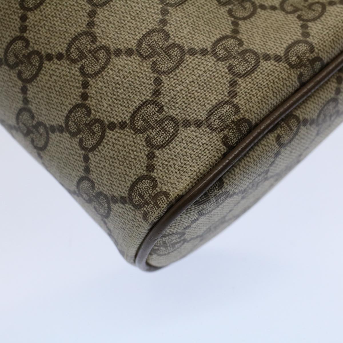 GUCCI GG Supreme Web Sherry Line Clutch Bag Beige Red Green 89 01 012 yb427