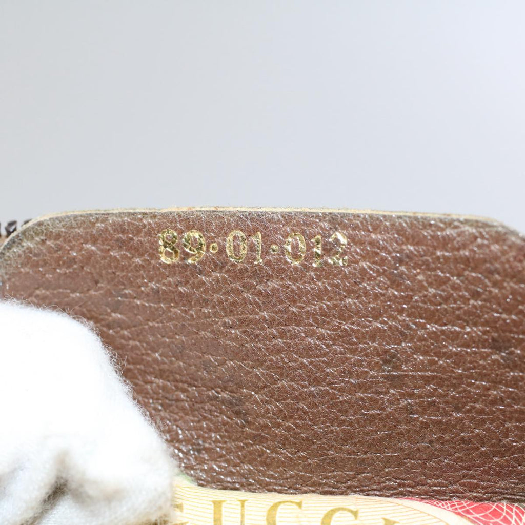 GUCCI GG Supreme Web Sherry Line Clutch Bag Beige Red Green 89 01 012 yb427