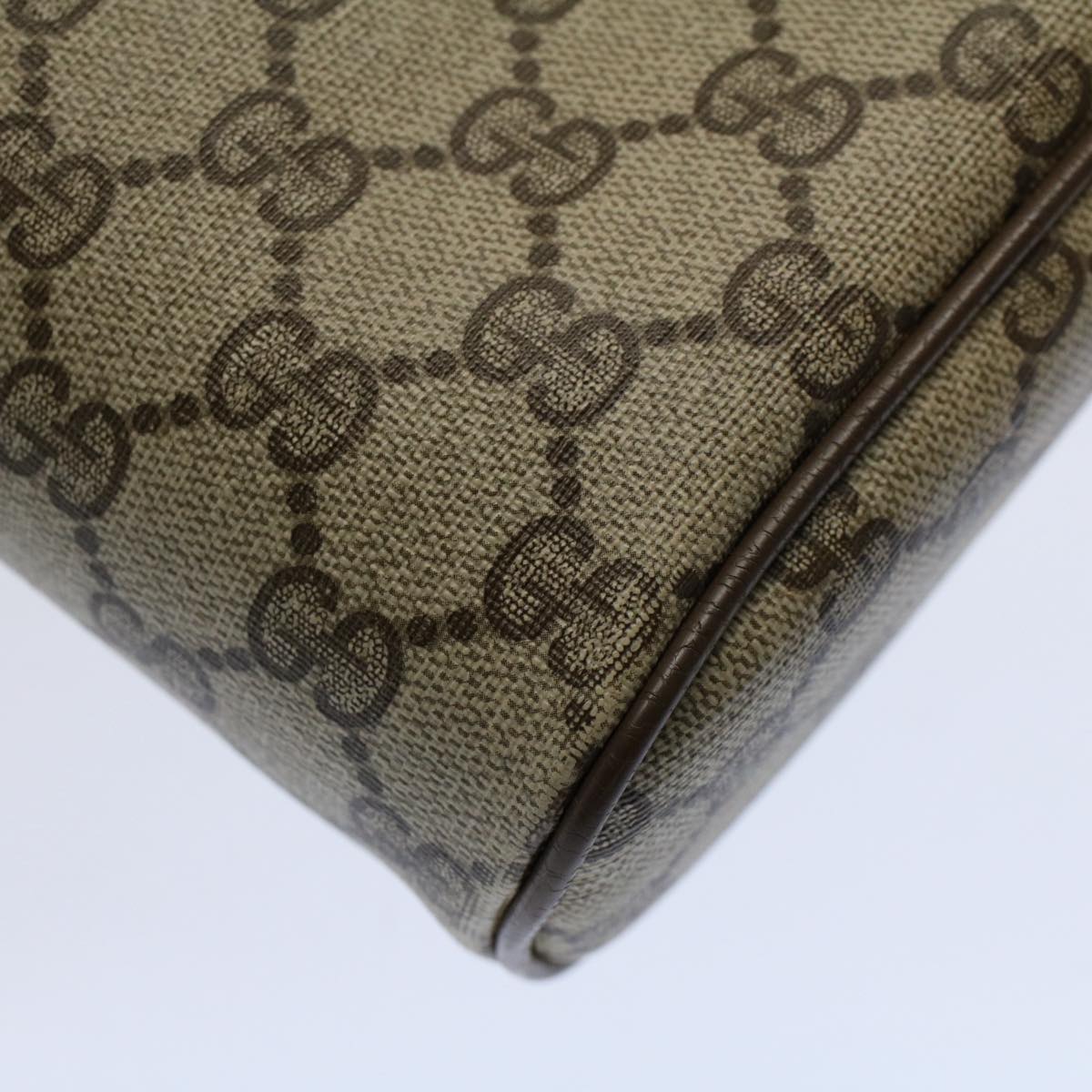 GUCCI GG Supreme Web Sherry Line Clutch Bag Beige Red Green 89 01 012 yb427