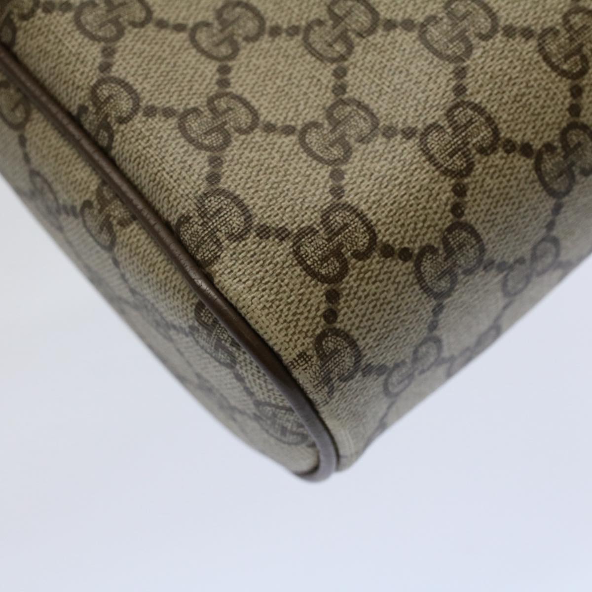 GUCCI GG Supreme Web Sherry Line Clutch Bag Beige Red Green 89 01 012 yb427