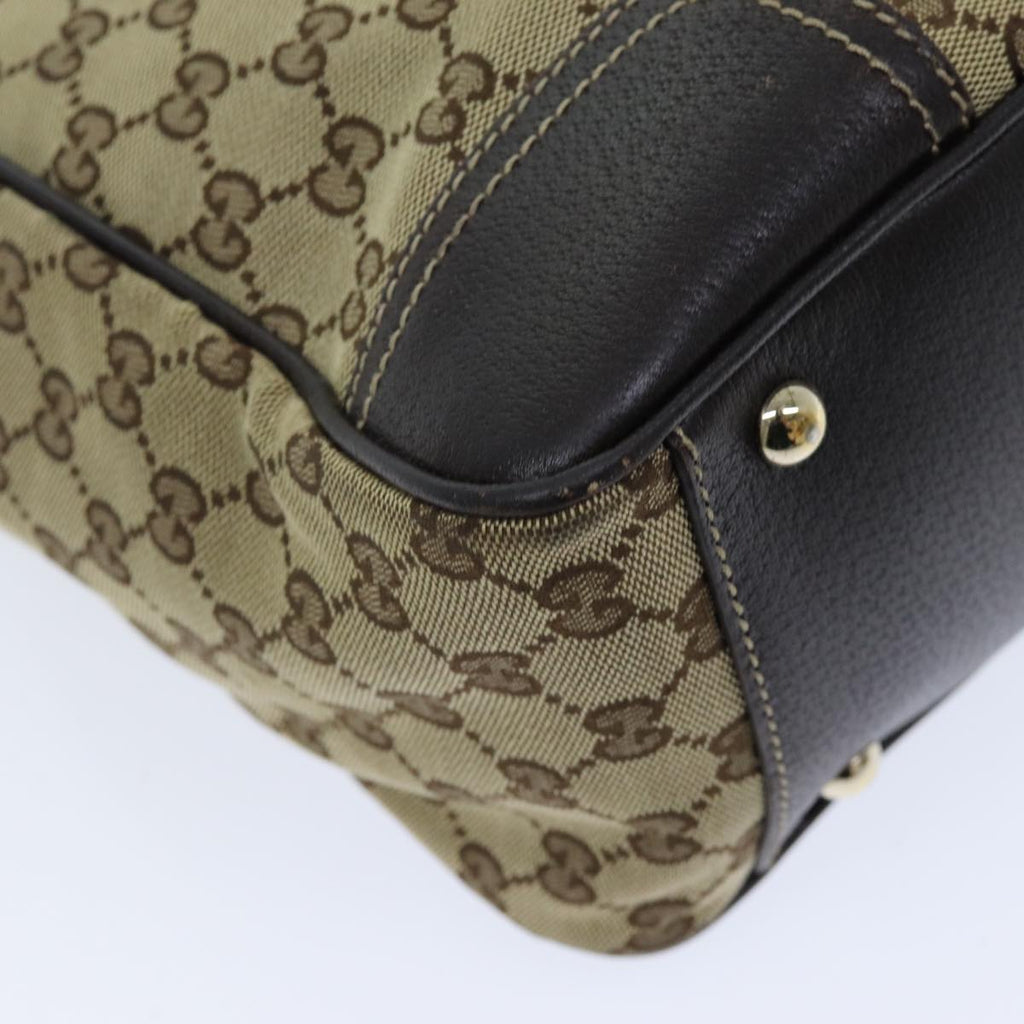 GUCCI GG Canvas Princess Web Sherry Line Tote Bag Beige Red 177052 yb572