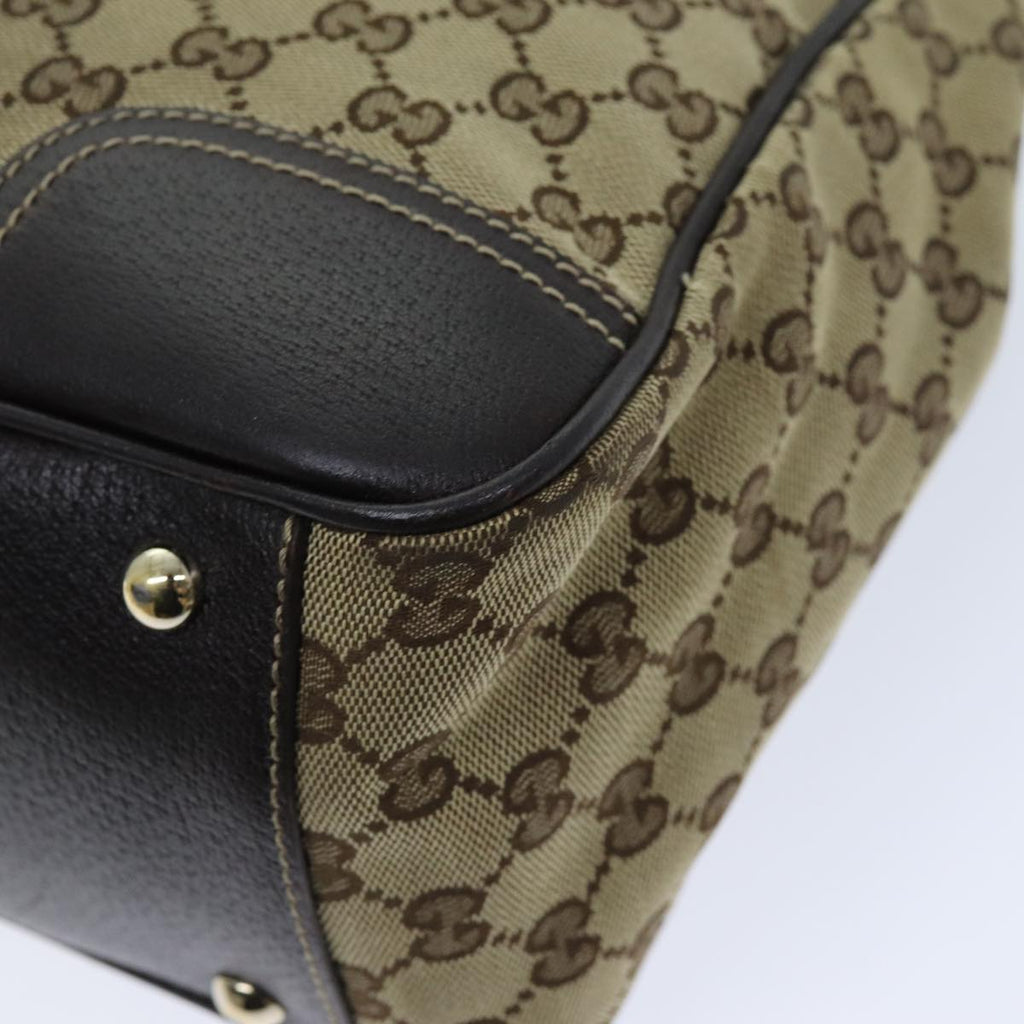 GUCCI GG Canvas Princess Web Sherry Line Tote Bag Beige Red 177052 yb572