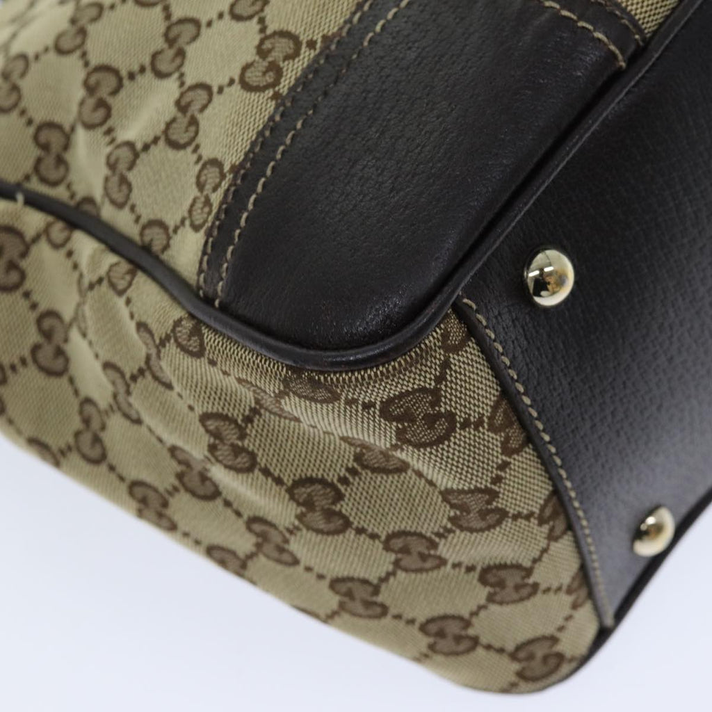 GUCCI GG Canvas Princess Web Sherry Line Tote Bag Beige Red 177052 yb572