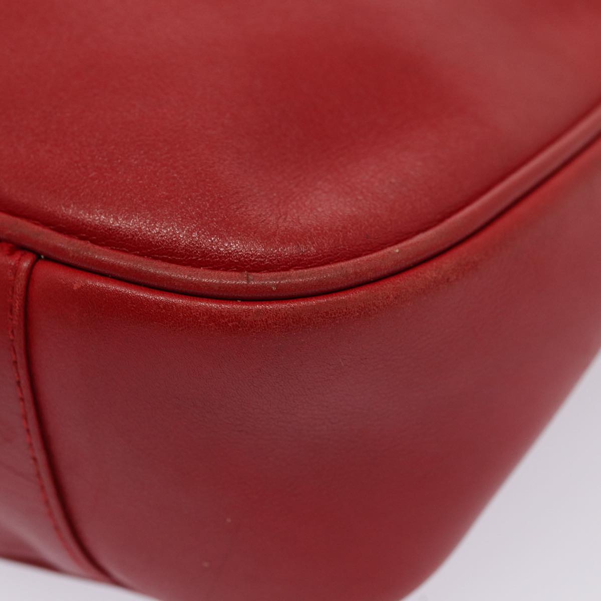 GUCCI Bamboo Hand Bag Leather Red 001 2113 1638 yb582