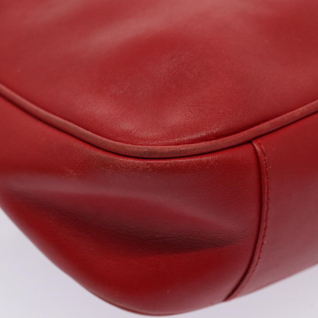 GUCCI Bamboo Hand Bag Leather Red 001 2113 1638 yb582