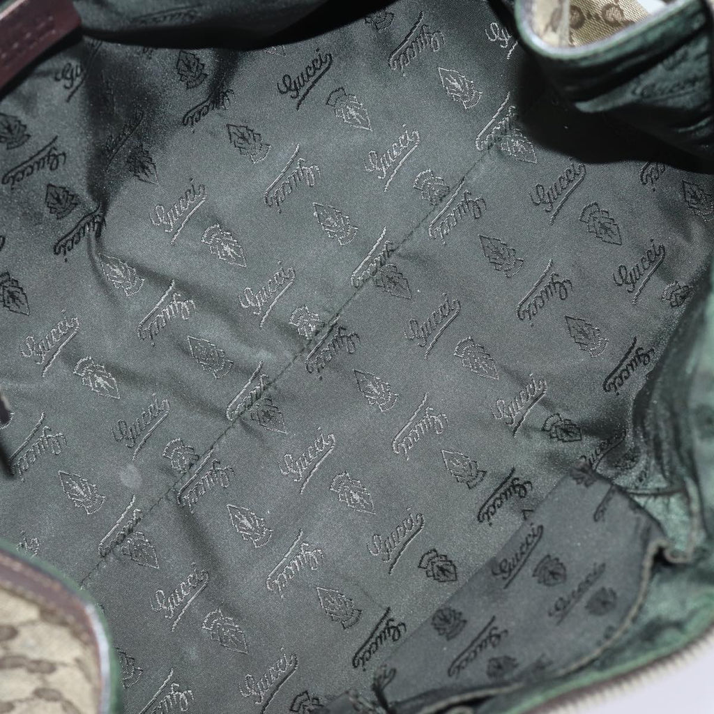 GUCCI GG Crystal Hand Bag PVC Leather Beige Brown 181490 yb591