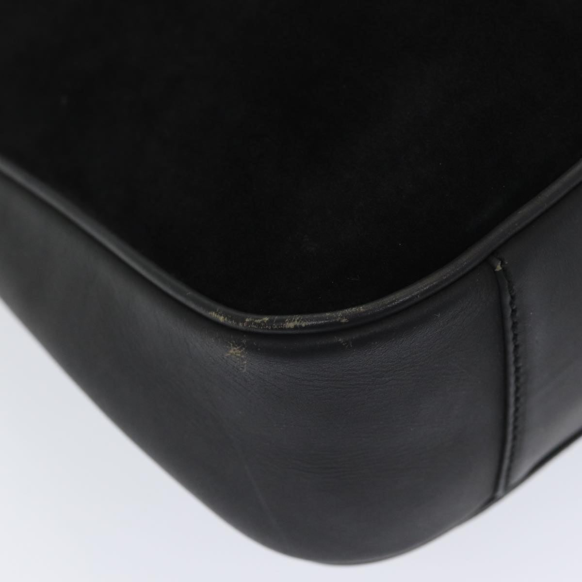 GUCCI Bamboo Hand Bag Suede 2way Black 001 3444 1638 yb601