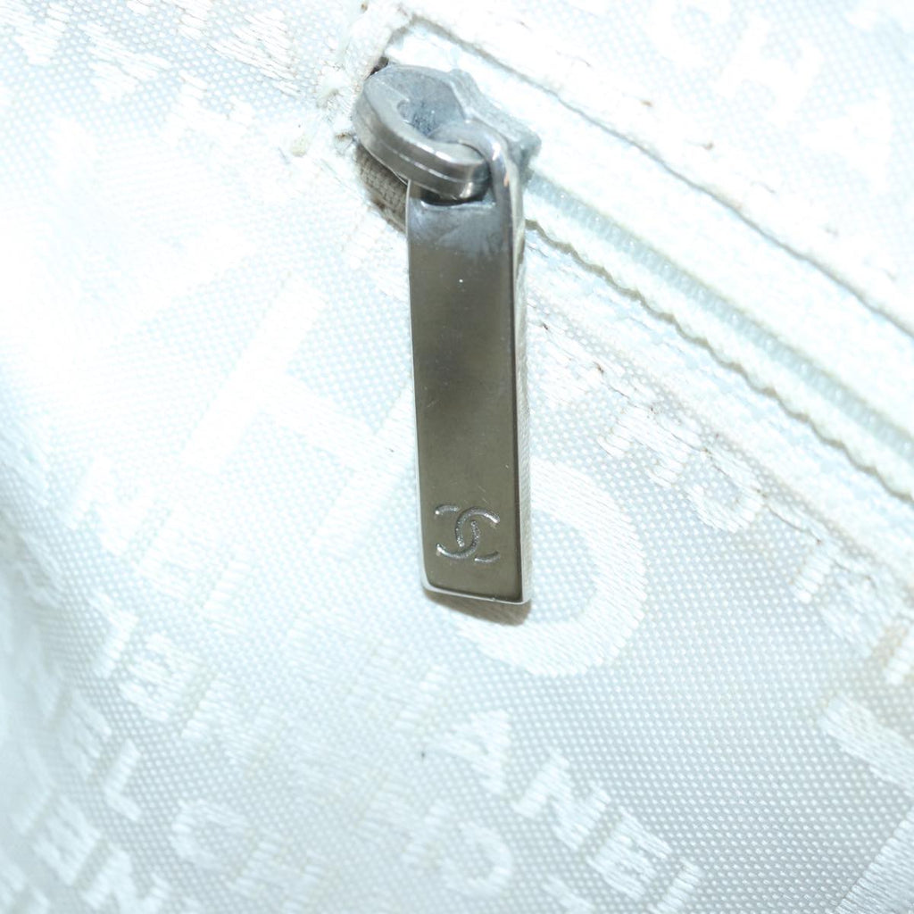 CHANEL Hand Bag Canvas Leather Beige CC yb619