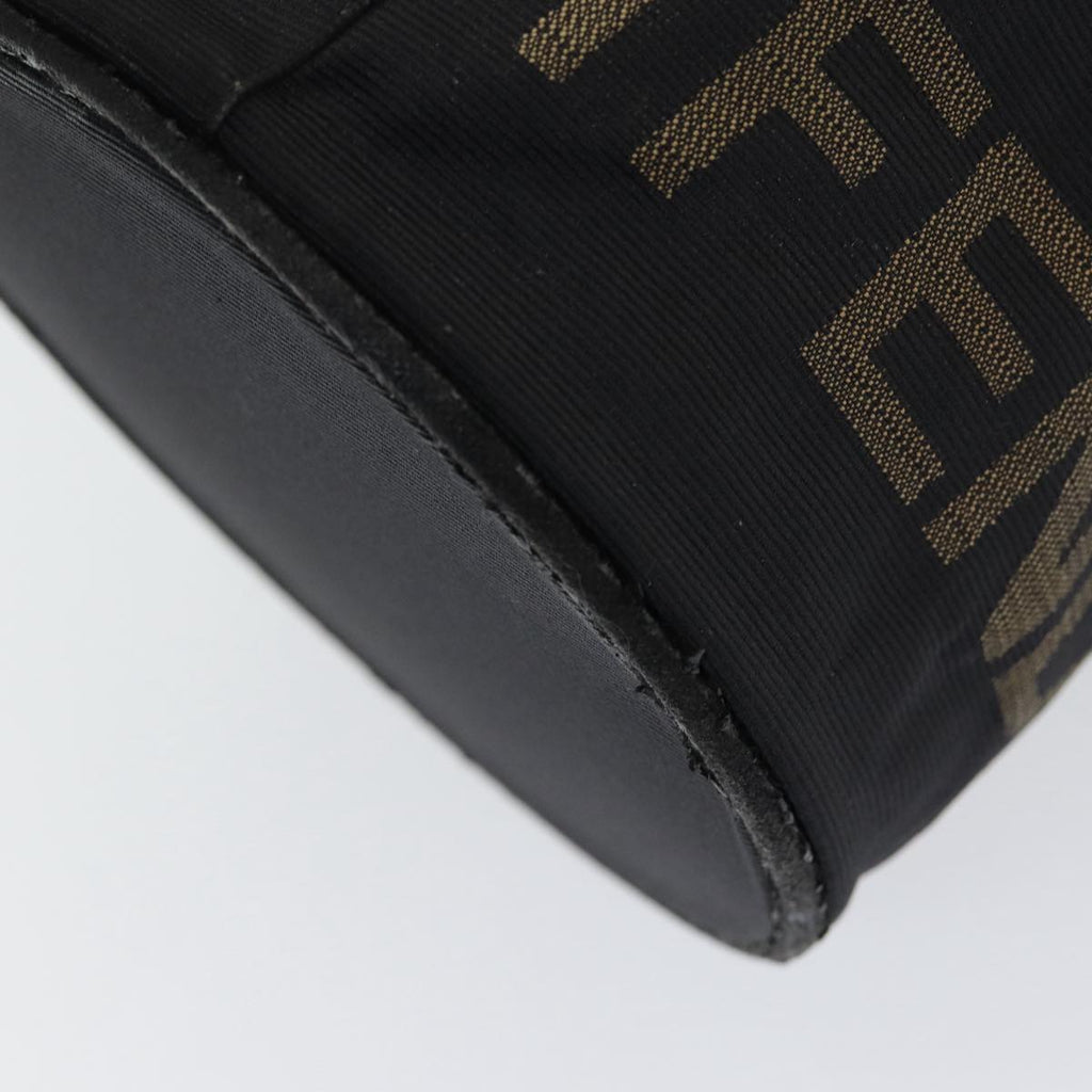 FENDI Hand Bag Canvas Brown Black yb646