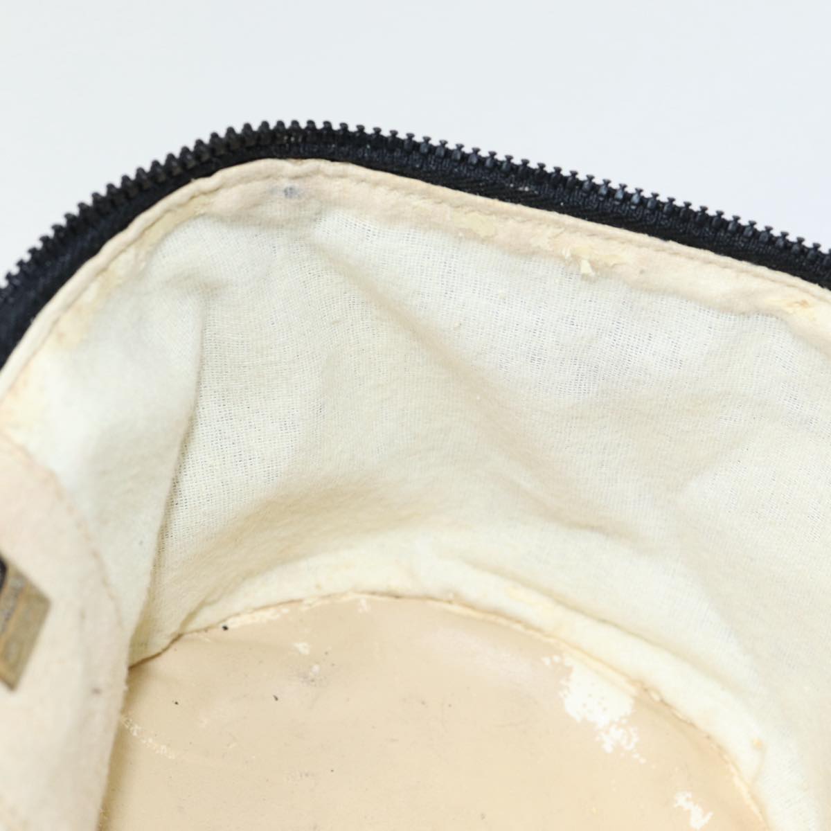 FENDI Hand Bag Canvas Brown Black yb646