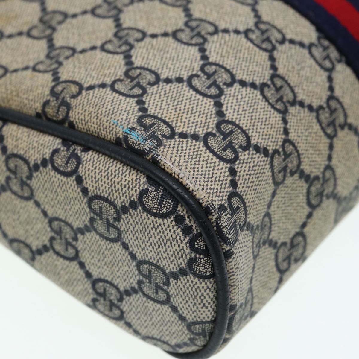 GUCCI GG Supreme Sherry Line Clutch Bag PVC Red Navy yb662
