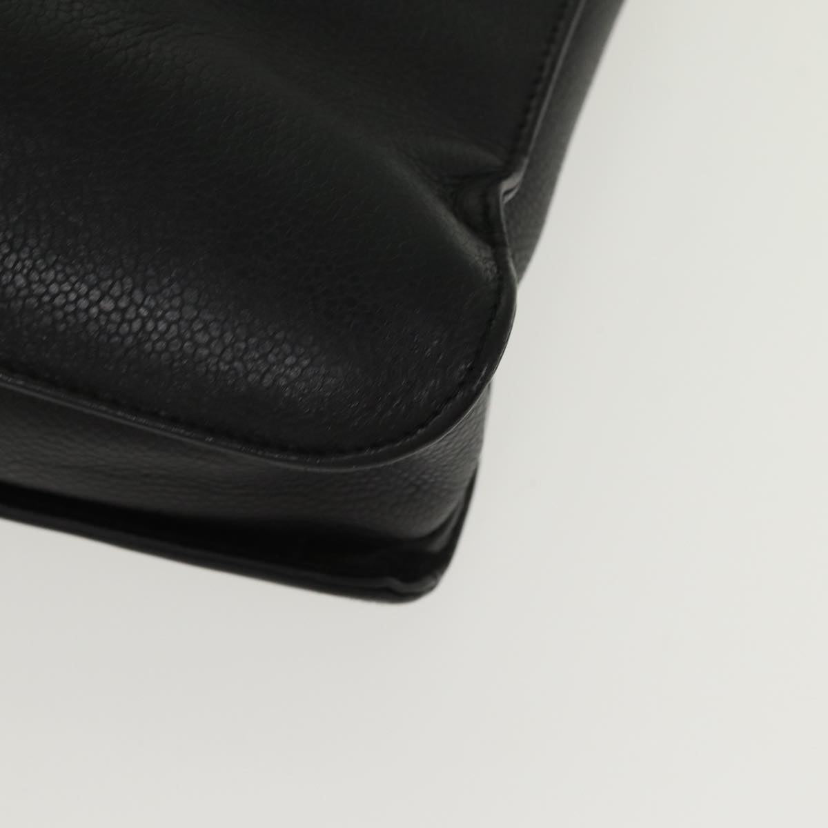CHANEL Business Bag Caviar Skin Black Gold CC yb667