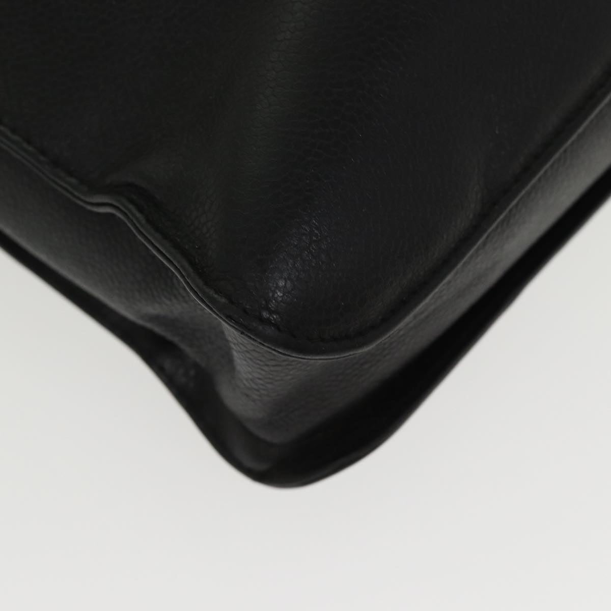 CHANEL Business Bag Caviar Skin Black Gold CC yb667