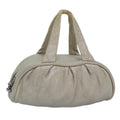 CHANEL Matelasse Hand Bag Leather Silver CC yb675