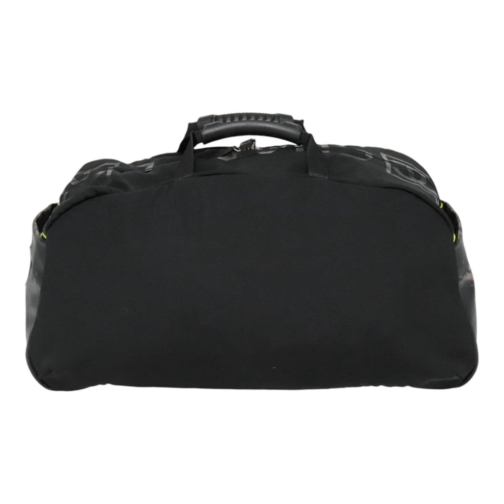 CHANEL Sports Line Boston Bag Nylon Black Silver CC yb680