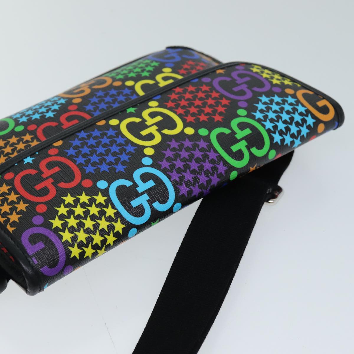 GUCCI GG Psychedelic Body Bag PVC Leather Multicolor 598113 yk11515