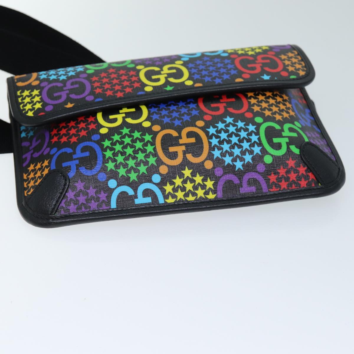 GUCCI GG Psychedelic Body Bag PVC Leather Multicolor 598113 yk11515