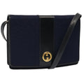 GUCCI GG Canvas Shoulder Bag Navy Black yk11772