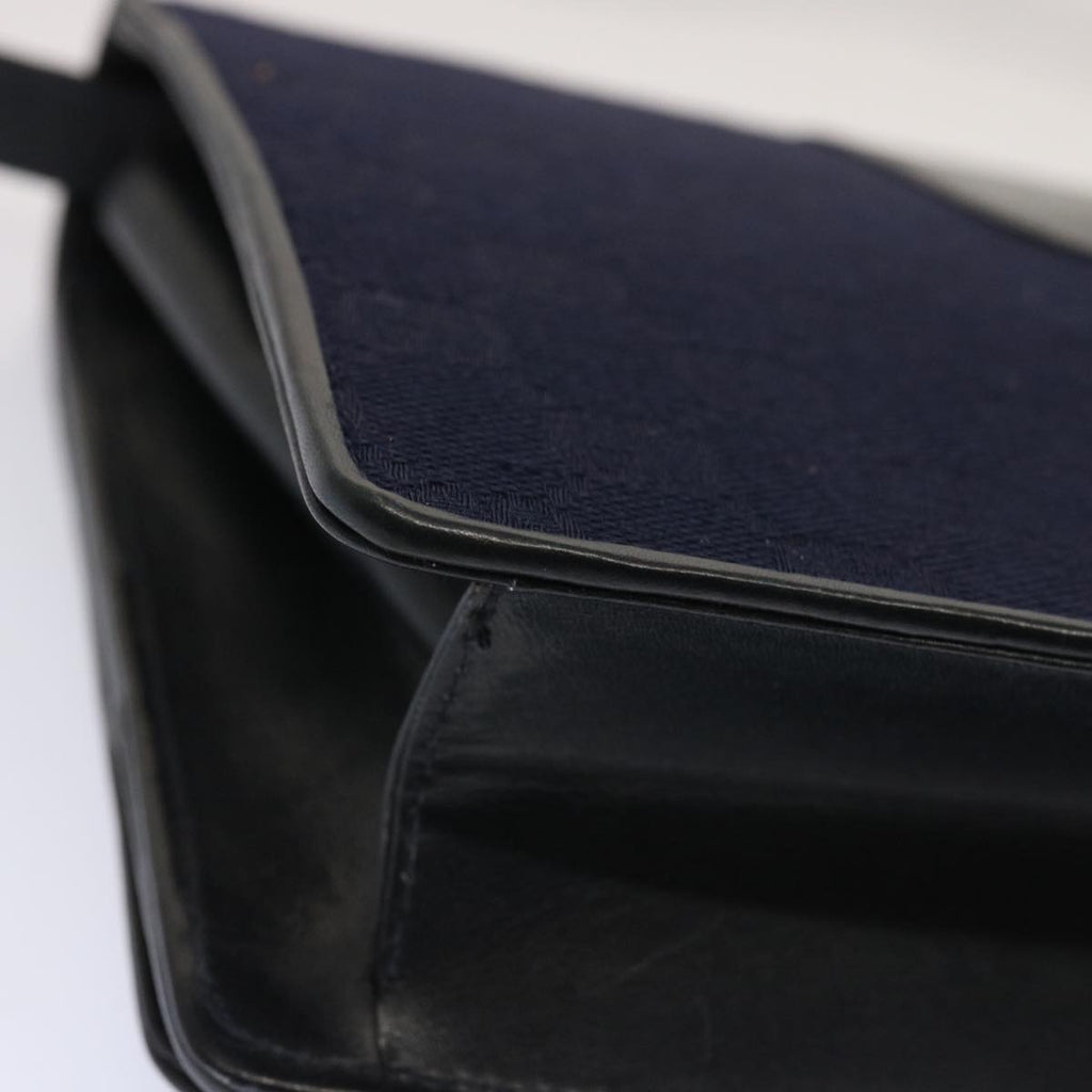 GUCCI GG Canvas Shoulder Bag Navy Black yk11772