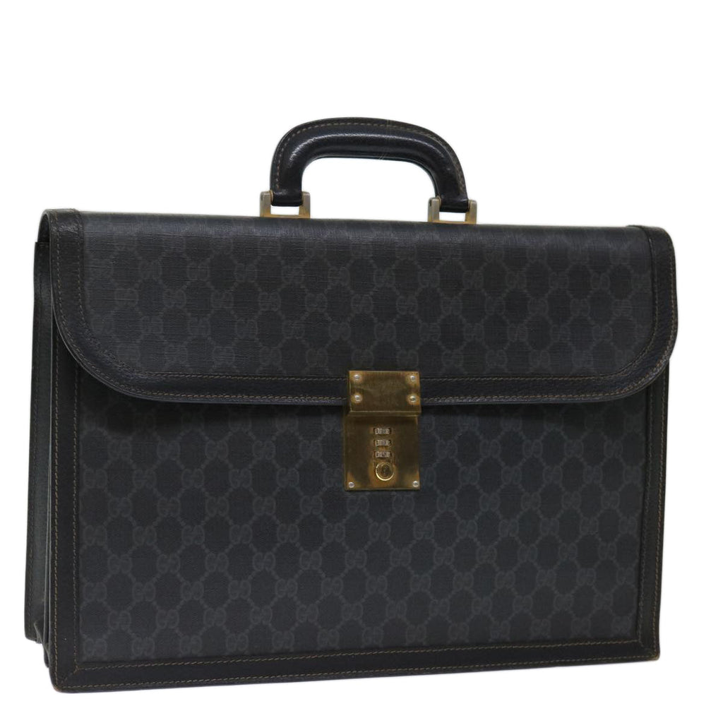 GUCCI GG Supreme Hand Bag PVC Black 904 20 002 yk11784