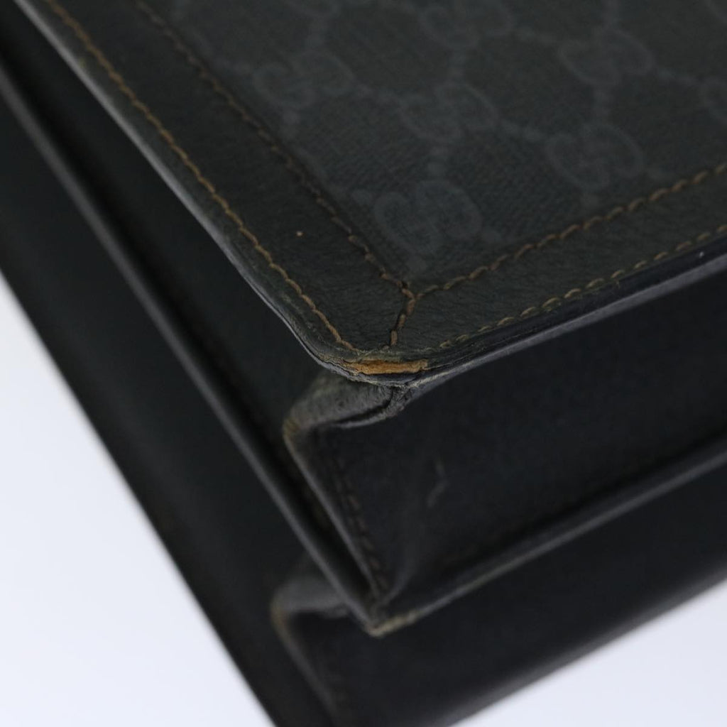 GUCCI GG Supreme Hand Bag PVC Black 904 20 002 yk11784