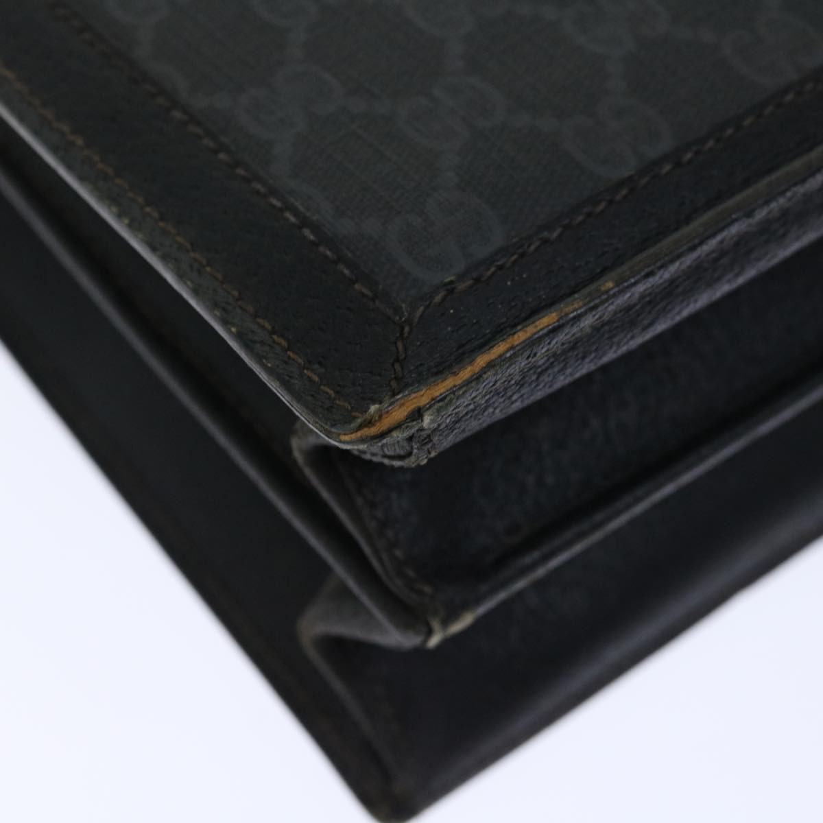 GUCCI GG Supreme Hand Bag PVC Black 904 20 002 yk11784
