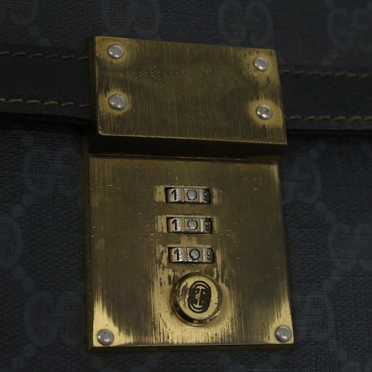 GUCCI GG Supreme Hand Bag PVC Black 904 20 002 yk11784