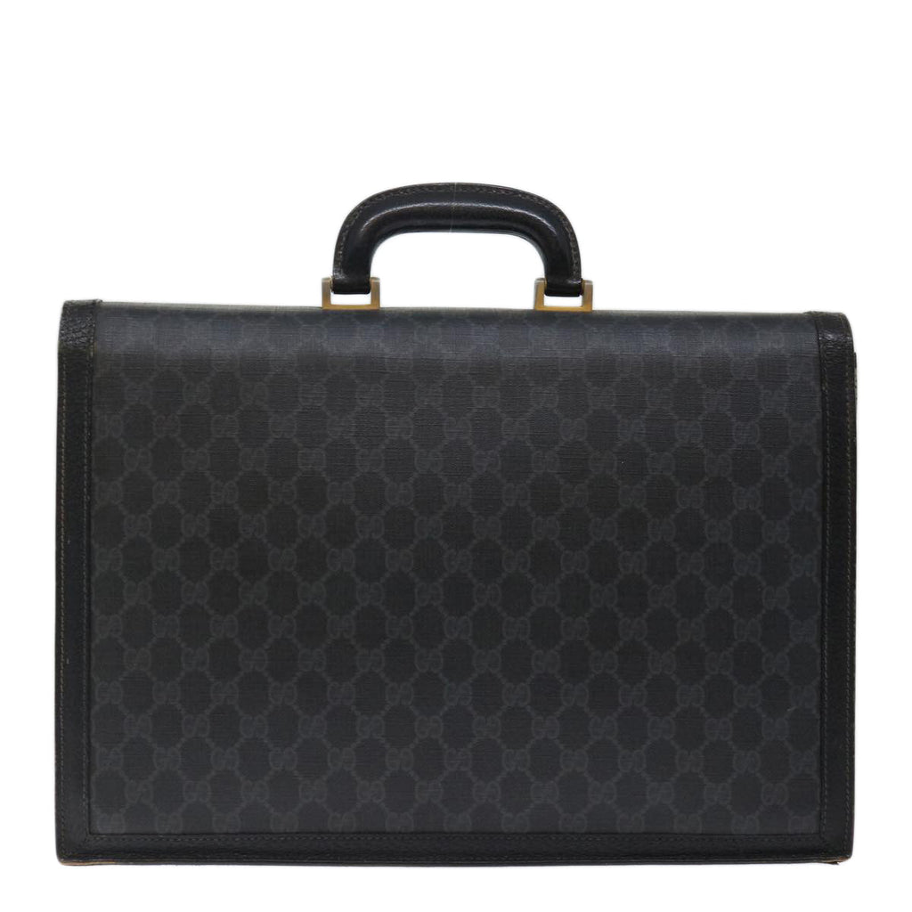 GUCCI GG Supreme Hand Bag PVC Black 904 20 002 yk11784
