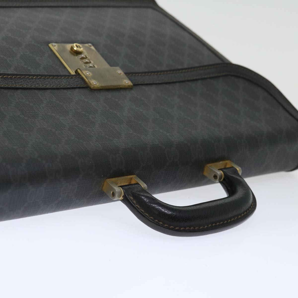 GUCCI GG Supreme Hand Bag PVC Black 904 20 002 yk11784
