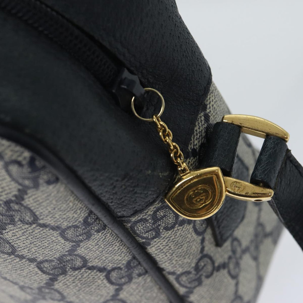 GUCCI GG Canvas Sherry Line Shoulder Bag PVC Navy Red yk11810