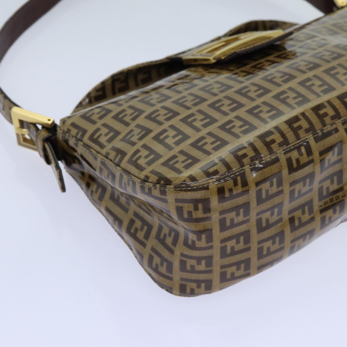 FENDI Zucchino Canvas Mamma Baguette Shoulder Bag Beige yk11816