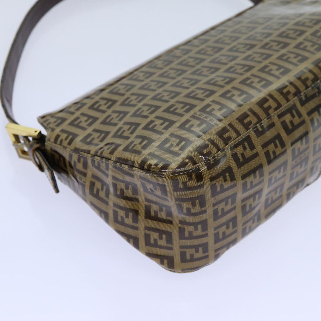 FENDI Zucchino Canvas Mamma Baguette Shoulder Bag Beige yk11816